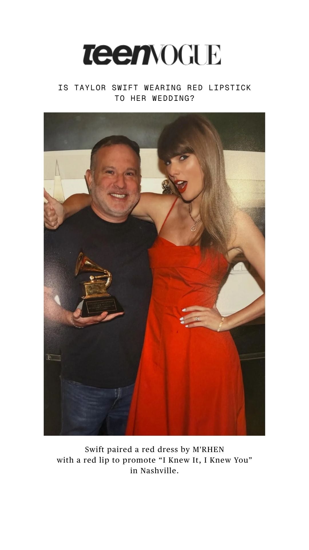 TeenVogue: Taylor Swift in M'RHEN Camila Dress