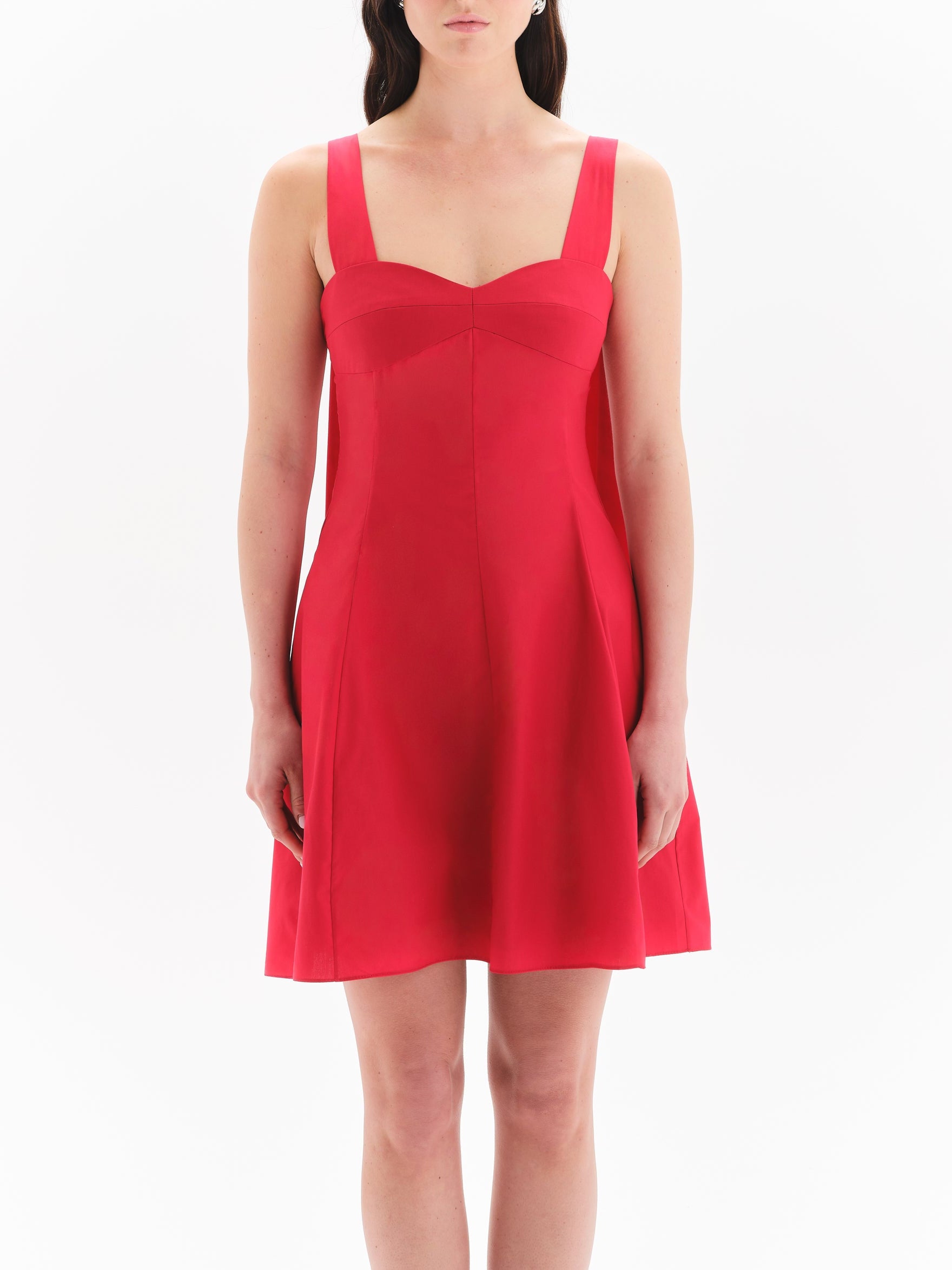 Livia Mini Cotton Poplin Dress, Venetian Red / S Livia Mini Cotton Poplin Dress, Venetian Red / S